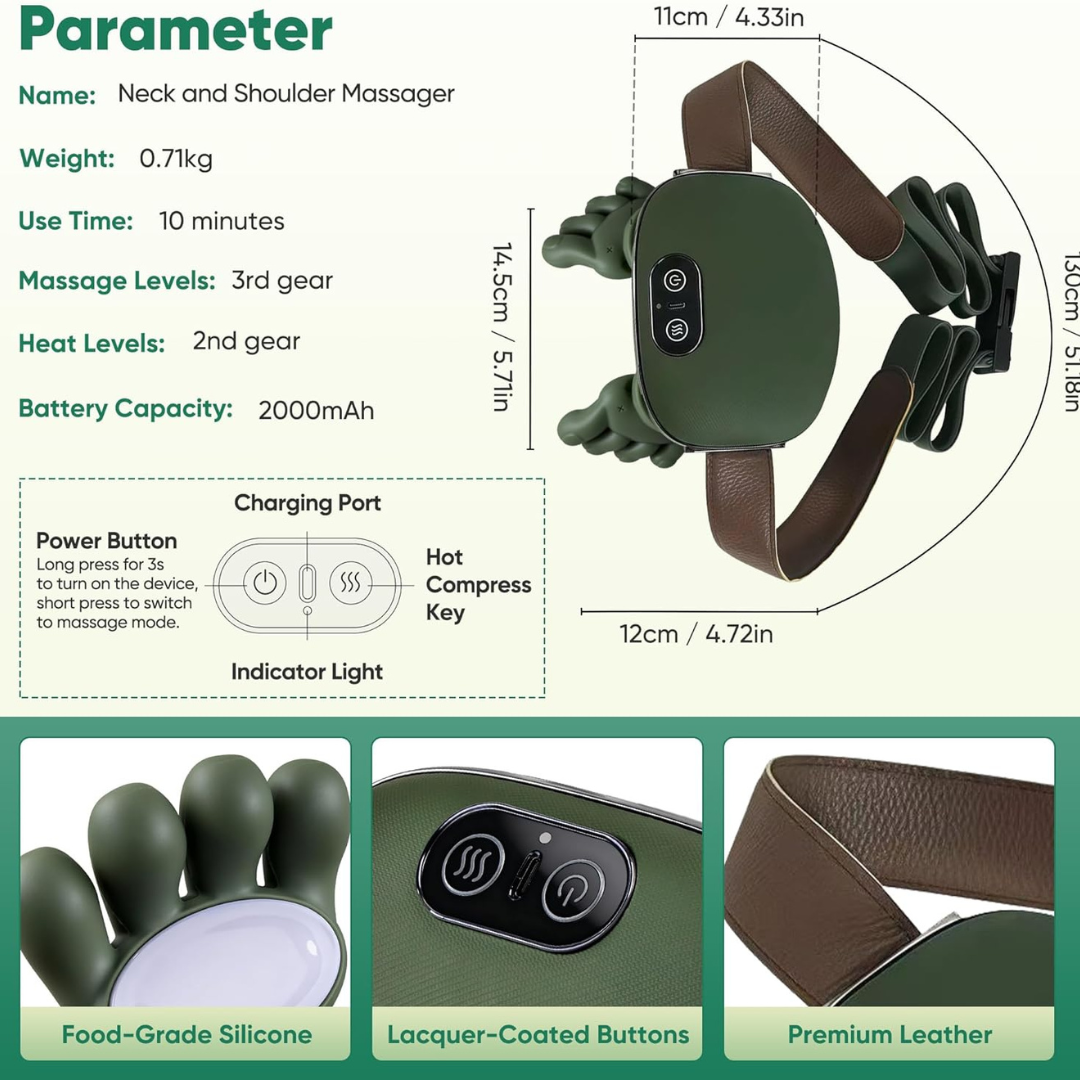 Premium Full-Body Heated Massager – Automatic Deep Tissue Therapy