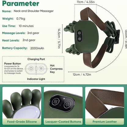 Premium Full-Body Heated Massager – Automatic Deep Tissue Therapy